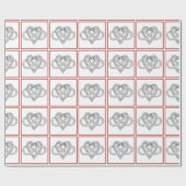 Infinity Heart Wrapping Paper Cadeaupapier (Vlak)