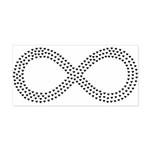 infinity hearts silhouet kunststempel rubberstempel (Afrduk)