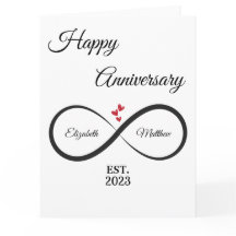 Infinity Jubileum Kaart | Naam & Jaar