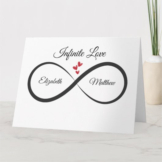 Infinity Jubileum Kaart | Naam & Jaar (Achterkant)