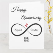 Infinity-jubileumkaart | Naam & Jaar Kaart (Gele Bloem)