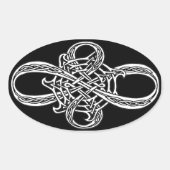 Infinity Knot-Sticker Ovale Sticker (Voorkant)