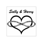 Infinity lemniscate hart BiColor Gold Silver Rubberstempel (Afrduk)