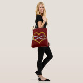 Infinity lemniscate hart BiColor Gold Silver Tote Bag (Op model)