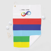 Infinity LGBTQ+ Pride Tas Golfhanddoek (Insitu)