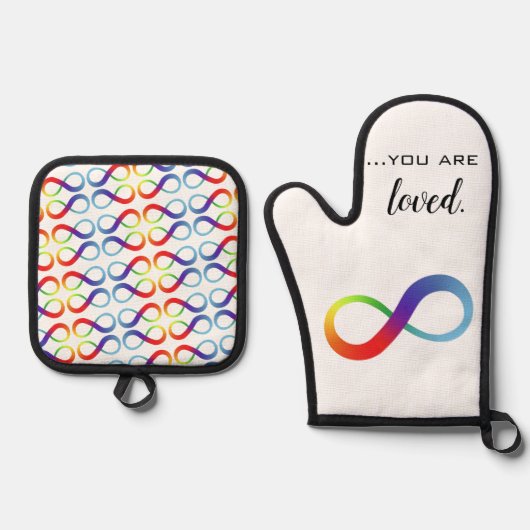 Infinity LGBTQ+ Pride Tas Ovenwant & Pannenlap Set (Voorkant)