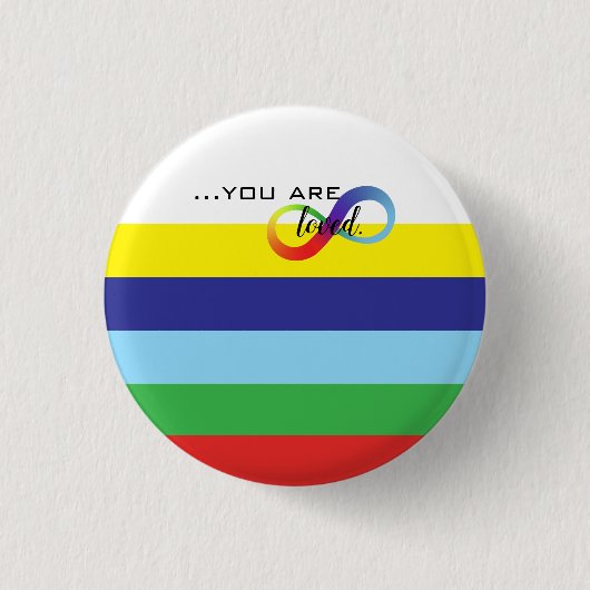 Infinity LGBTQ+ Pride Tas Ronde Button 3,2 Cm (Voorkant)