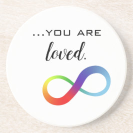 Infinity LGBTQ+ Pride Tas Zandsteen Onderzetter