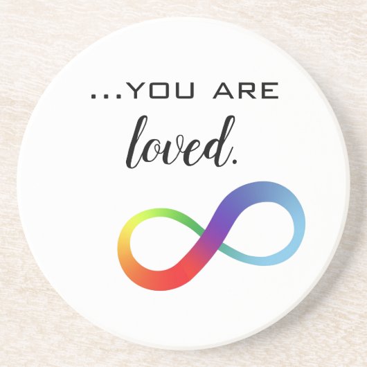 Infinity LGBTQ+ Pride Tas Zandsteen Onderzetter (Voorkant)
