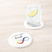 Infinity LGBTQ+ Pride Tas Zandsteen Onderzetter (Zijkant)