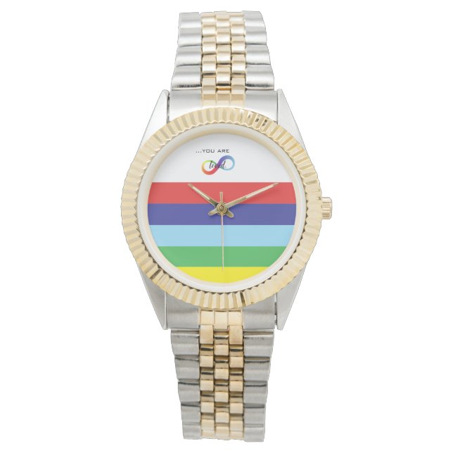Infinity LGBTQ+ Pride Tote Bag Horloge (Voorkant)