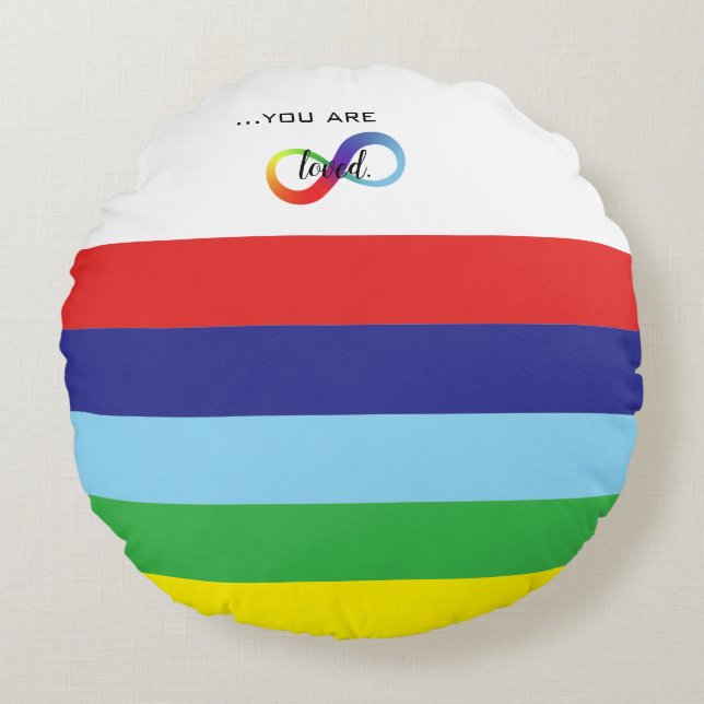 Infinity LGBTQ+ Pride Tote Bag Rond Kussen (Voorkant)