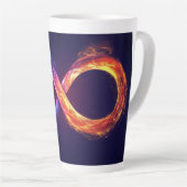 Infinity Logo Symbol Digitale Kunst Latte Mok (Rechterhoek)