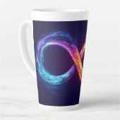 Infinity Logo Symbol Digitale Kunst Latte Mok (Linkerhoek)