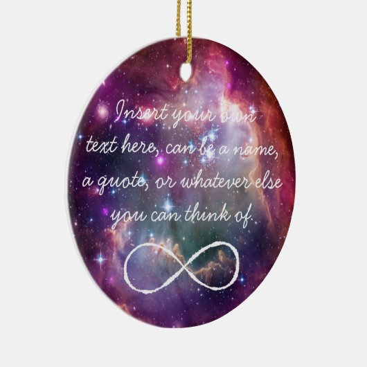 Infinity loop en galaxy space hipster background keramisch ornament (Rechts)