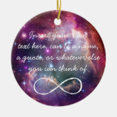 Infinity loop en galaxy space hipster background keramisch ornament (Voorkant)