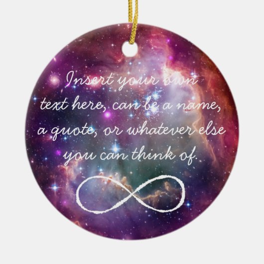 Infinity loop en galaxy space hipster background keramisch ornament (Voorkant)
