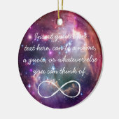 Infinity loop en galaxy space hipster background keramisch ornament (Links)
