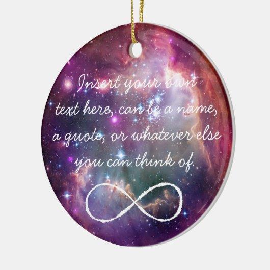 Infinity loop en galaxy space hipster background keramisch ornament (Links)