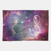 Infinity loop en galaxy space hipster background theedoek (Horizontaal)