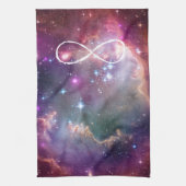Infinity loop en galaxy space hipster background theedoek (Verticaal)