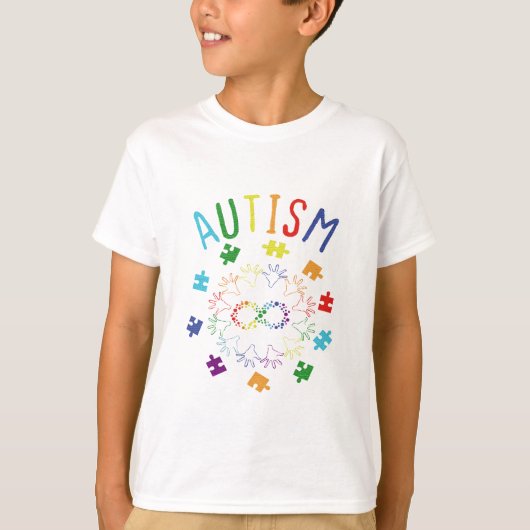 Infinity Love Autism Awareness need No Word T-shirt (Voorkant)