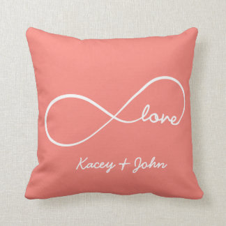 Infinity Love - Coral Pink Kussen