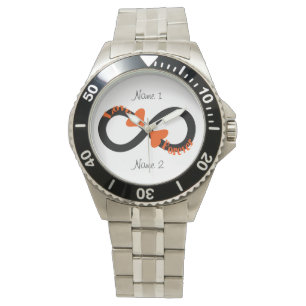 Infinity Love Heart Couples Watch Pas het aan! Horloge