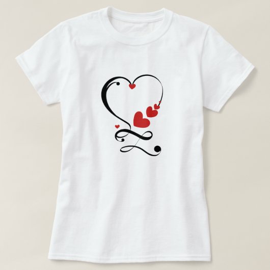 Infinity Love Heart T-shirt (Design voorkant)