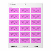 Infinity Love Lemniscate Black + je backgr. Etiket (Full Sheet)
