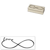 Infinity Love Lemniscate Black + je backgr. Rubberstempel (Gestempeld)