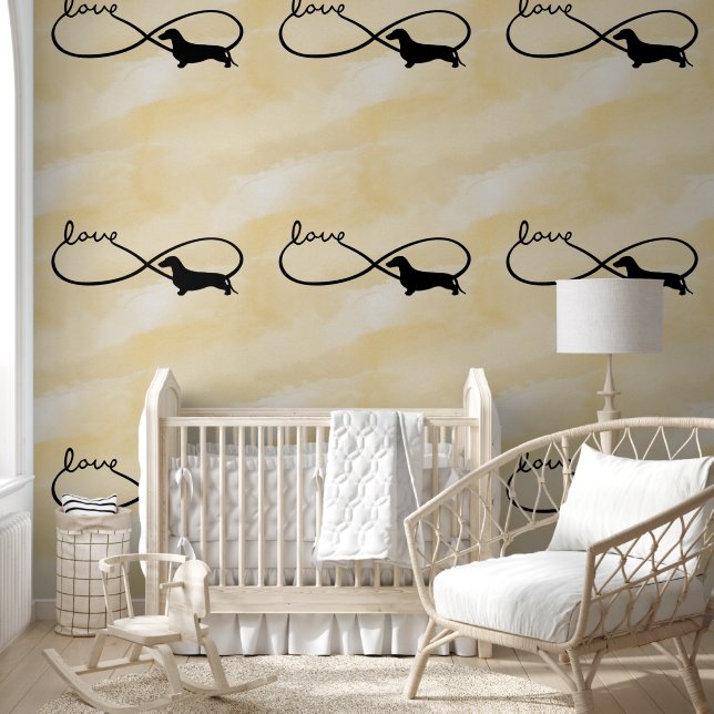 Infinity Love Lemniscate Korthaar Teckel 1 Behang (Kinderen)