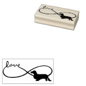 Infinity Love Lemniscate langharige teckel 1 Rubberstempel (Gestempeld)
