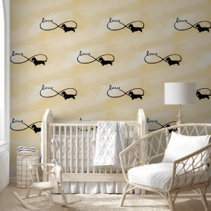 Infinity Love Lemniscate Rough-Hair Teckel 1 Behang