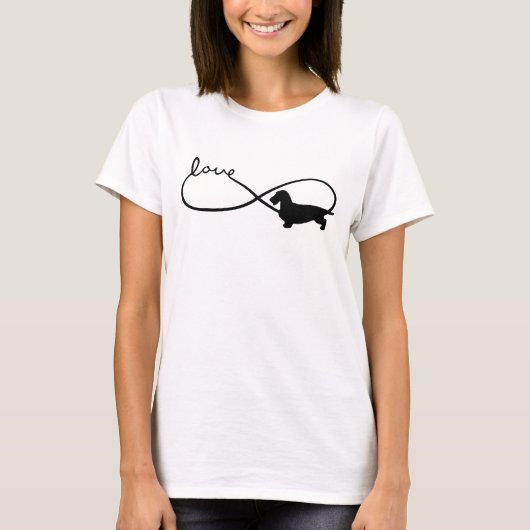 Infinity Love Lemniscate Rough-Hair Teckel 1 T-shirt (Voorkant)