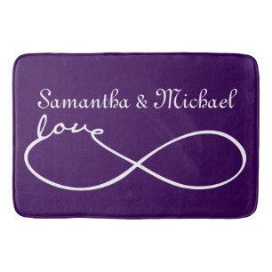 Infinity Love Lemniscate white + jouw ruggengraat. Badmat