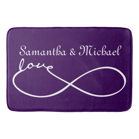 Infinity Love Lemniscate white + jouw ruggengraat. Badmat (Voorkant)