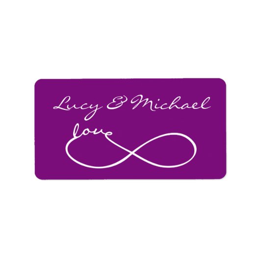 Infinity Love Lemniscate white + jouw ruggengraat. Etiket (Voorkant)