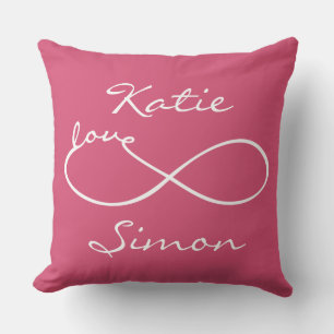 Infinity Love Lemniscate white + jouw ruggengraat. Kussen