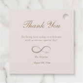 Infinity Love Licht Roze Dank je bruiloft Bedankjes Labels (Achterkant)