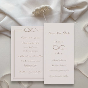Infinity Love Light Pink Save the Date Wedding
