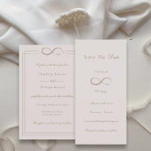 Infinity Love Light Pink Save the Date Wedding