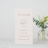 Infinity Love Light Pink Save the Date Wedding (Staand voorkant)