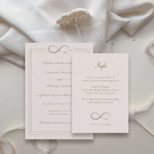 Infinity Love Light Pink Wedding Hotel Details Informatiekaartje