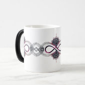 Infinity Love Mandala Kleur Morphing Mok - Magisch (Voorkant links)