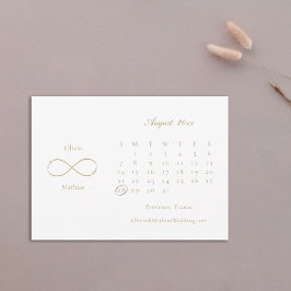 Infinity Love Monogram Calendar White Blush Save The Date