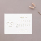 Infinity Love Monogram Calendar White Blush Save The Date