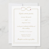 Infinity Love Monogram Double Happiness Wedding We Kaart (Voorkant)