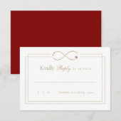 Infinity Love Monogram Double Happiness Wedding We RSVP Kaartje (Voorkant / Achterkant)