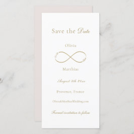Infinity Love Monogram Elegant White Wedding Save The Date